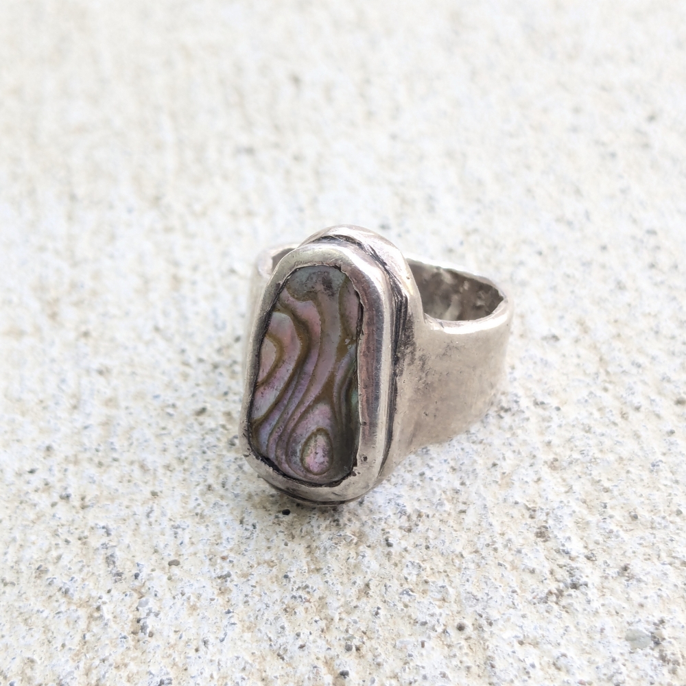 Silver Abalone Ring - image 5